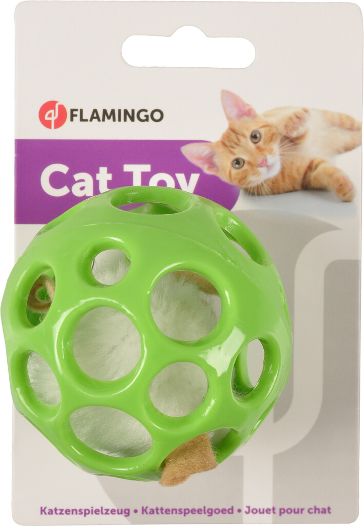 Bal met gaatjes + piepende muis  Bal met gaatjes + piepende muis