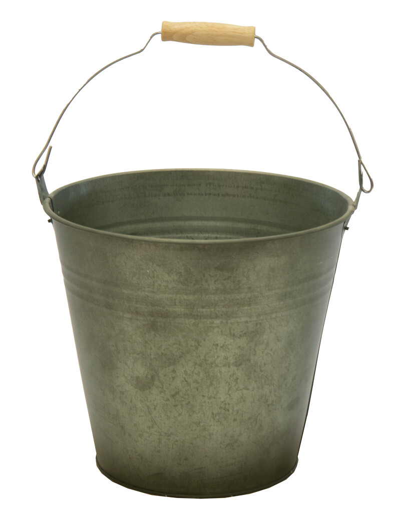 Emmer zink vintage groen Ø18 Emmer zink vintage groen Ø18