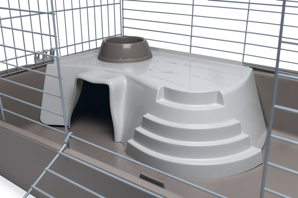 Konijnenkooi Nero4 Deluxe Zilver-Grijs 118x64x47