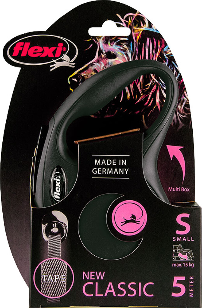 Classic Laisse Sangle Noir S 5 m
