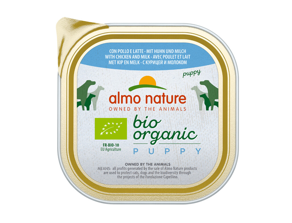 Bio Organic Puppy poulet et lait 300g