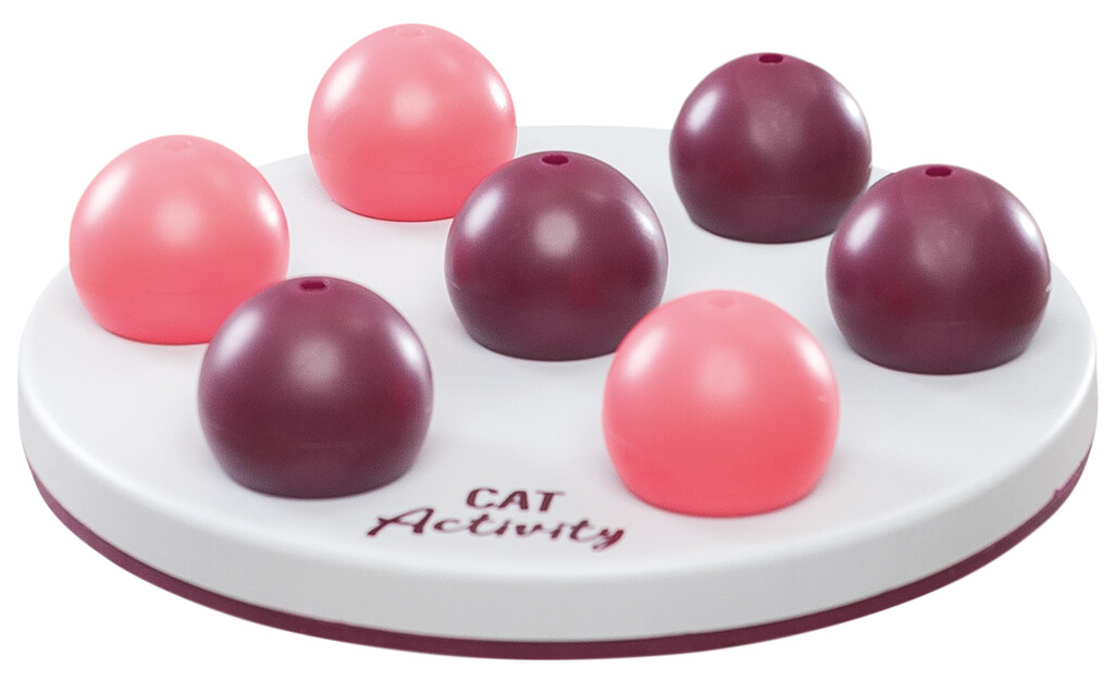 Cat Activity strategiespel Solitaire, ø 20 cm, bes/pink/lichtgrijs
