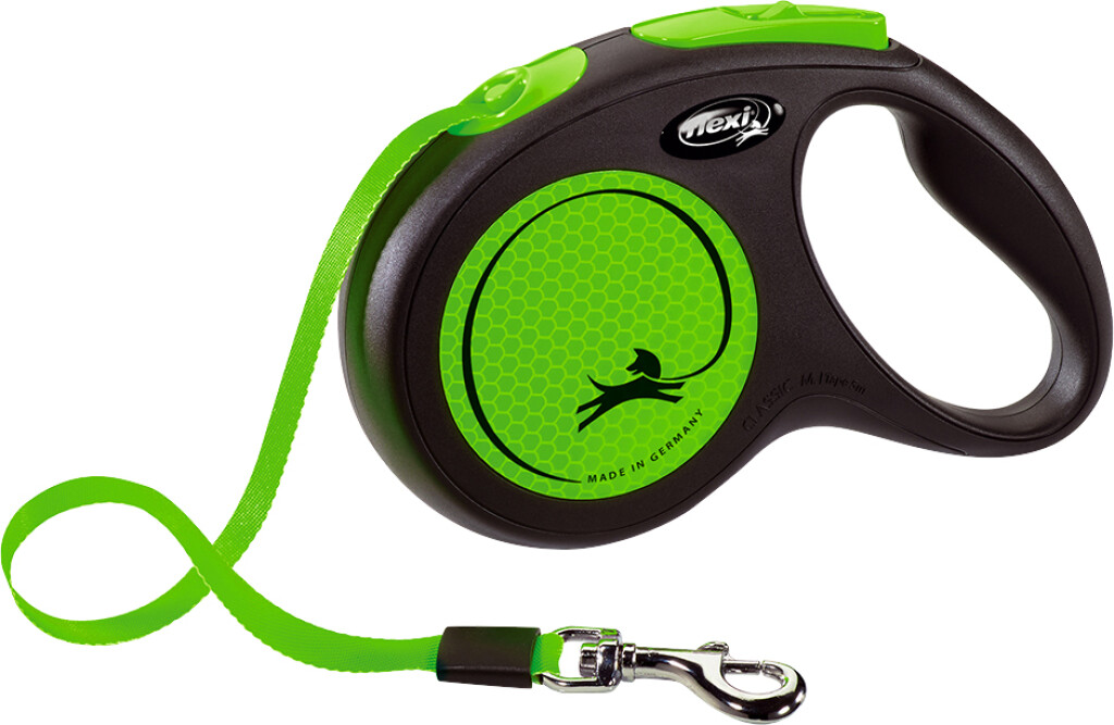 Laisse New Neon Sangle Vert M 5m Laisse New Neon Sangle Vert M 5m