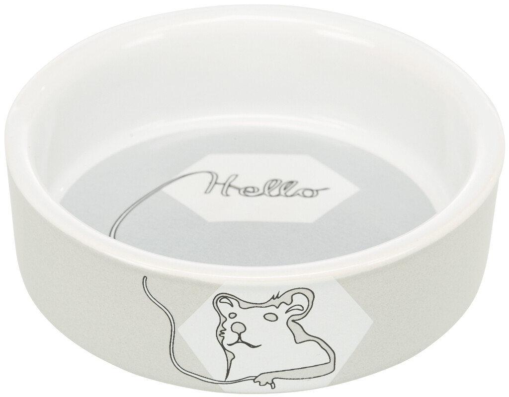 Gamelle, motif hamster Hello, en céramique