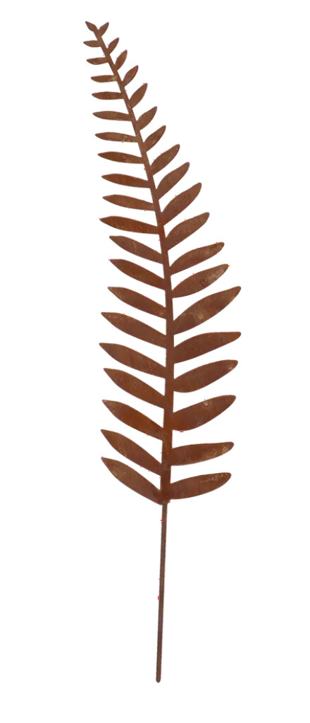 Piquet de jardin rouillé feuille de fougère 1