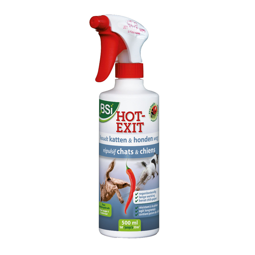 Hot Exit spray afweer katten en honden 500ml