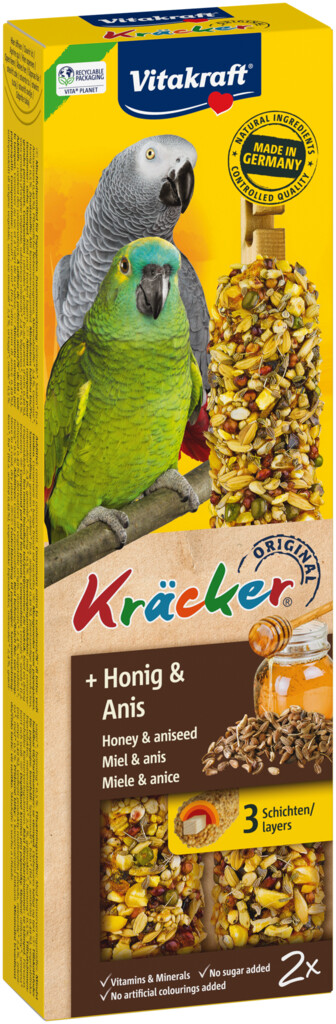 Kräcker® Original papegaai met honing en anijs 2 stuks Kräcker® Original papegaai met honing en anijs 2 stuks
