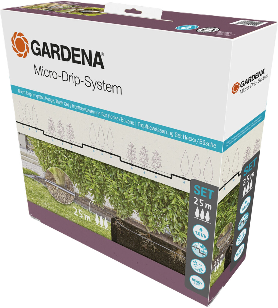 Micro-Drip-Bewatering heggen/struiken