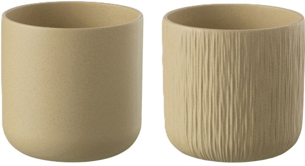 Câchepot gen céramique beige medium assortiment de 2