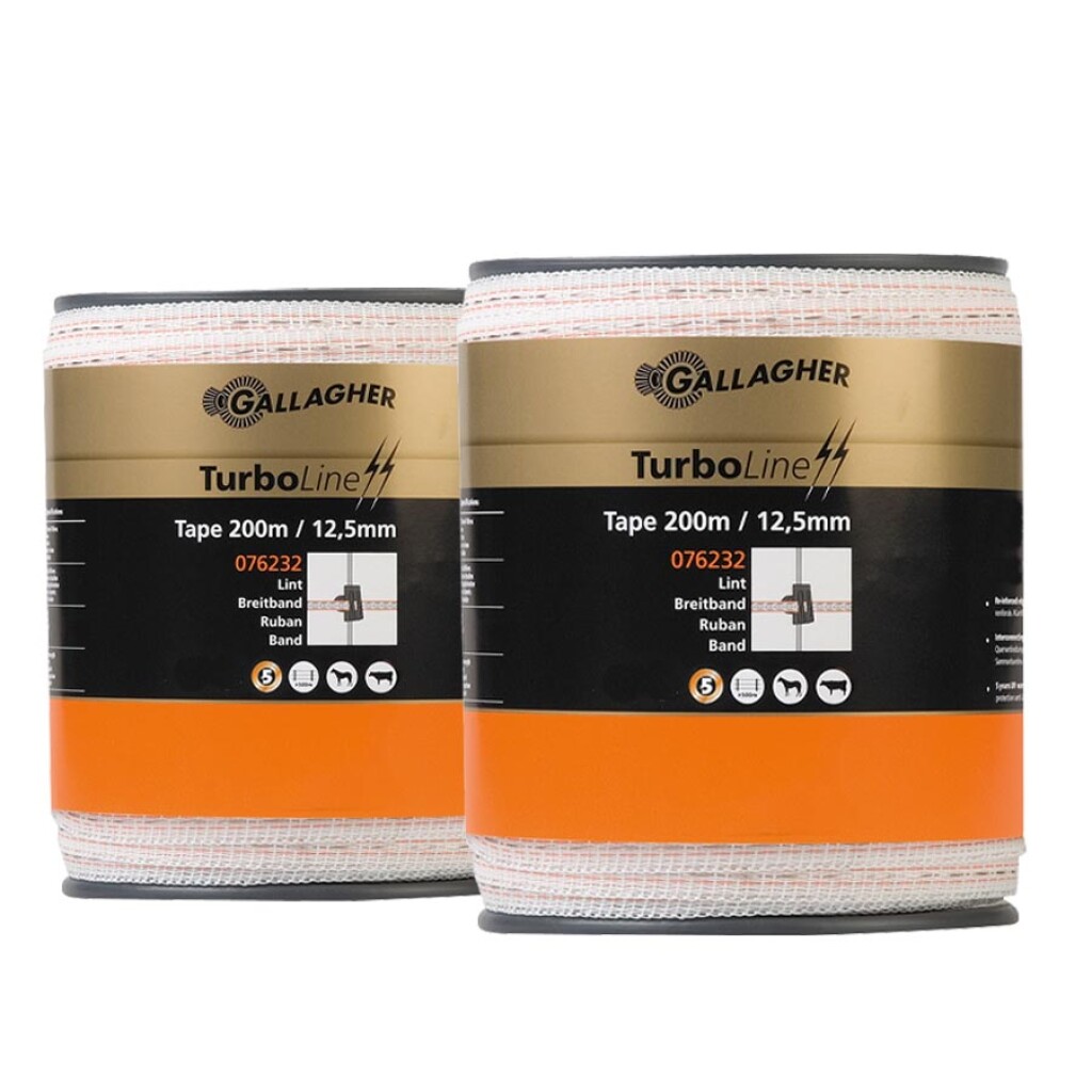 Paquet DUO Ruban TurboLine 12,5mm blanc 2x200m Paquet DUO Ruban TurboLine 12,5mm blanc 2x200m
