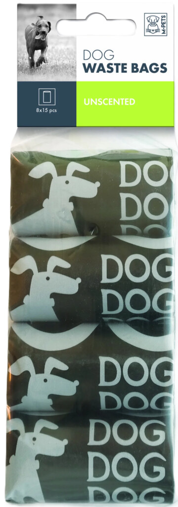 Poepzakjes zwart 8x15 stuks, zonder geur