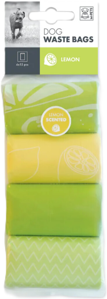 Sacs à déjections parfum de citron 4x15 pièces