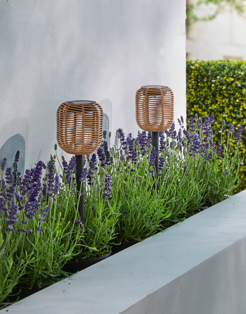 Solar Steeklamp Rattan set 2 37LM Patio
