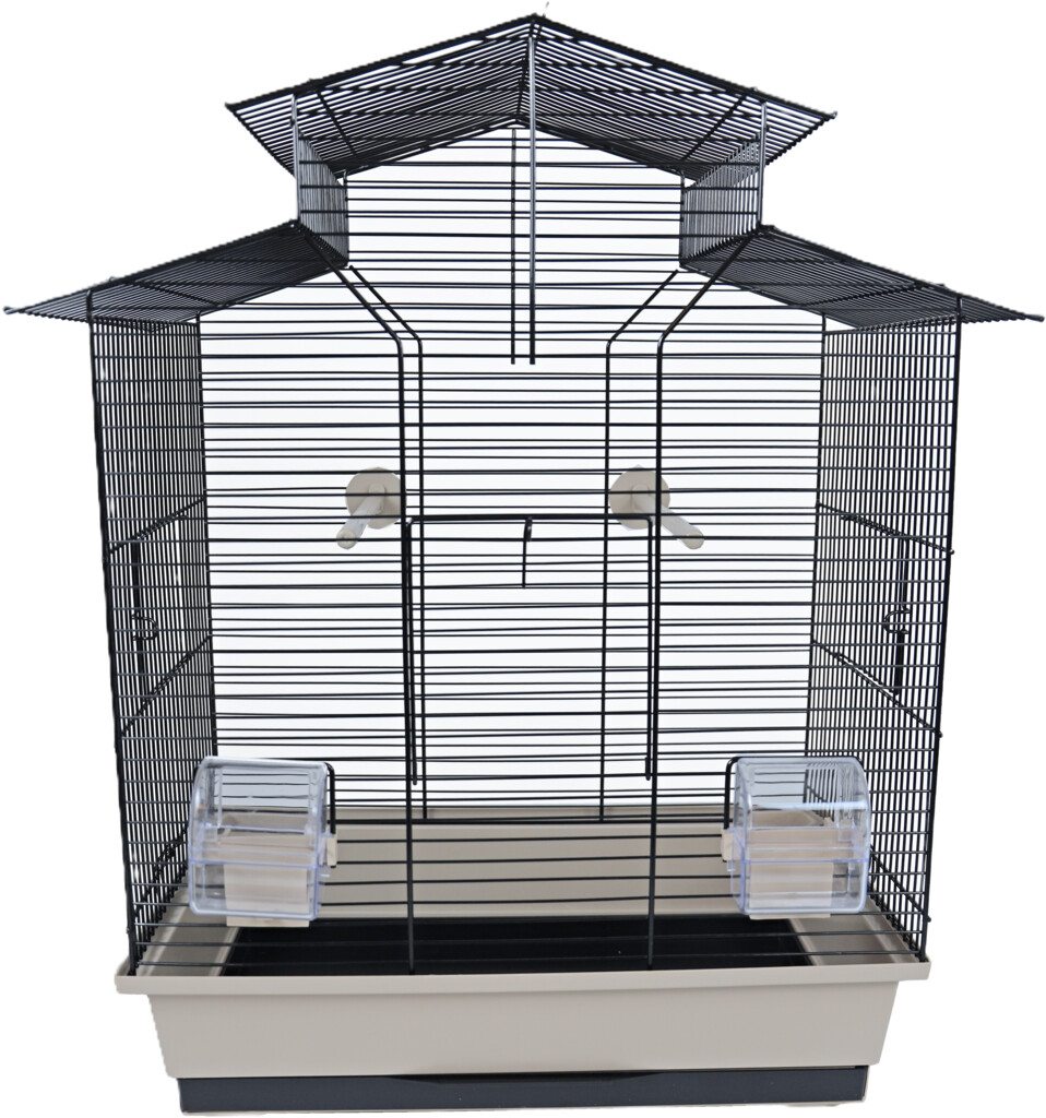 Vogelkooi Iza 2 zwart/beige