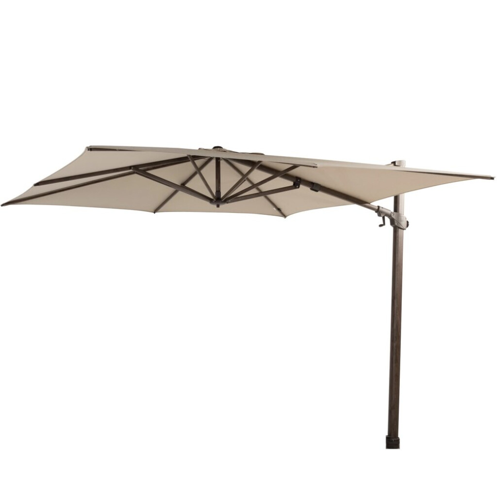 Zweefparasol Siesta Premium 300 x 300 cm. beach met wenge frame