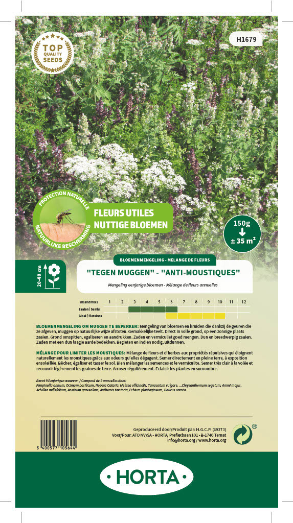 Eenjarige bloemen muggen beperken 35m² Eenjarige bloemen muggen beperken 35m²