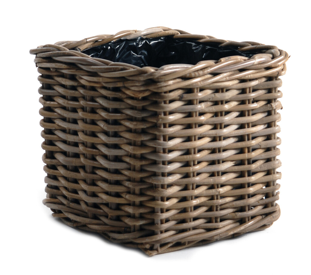 Mand Lana vierkant laag natural look 24x24cm Mand Lana vierkant laag natural look 24x24cm