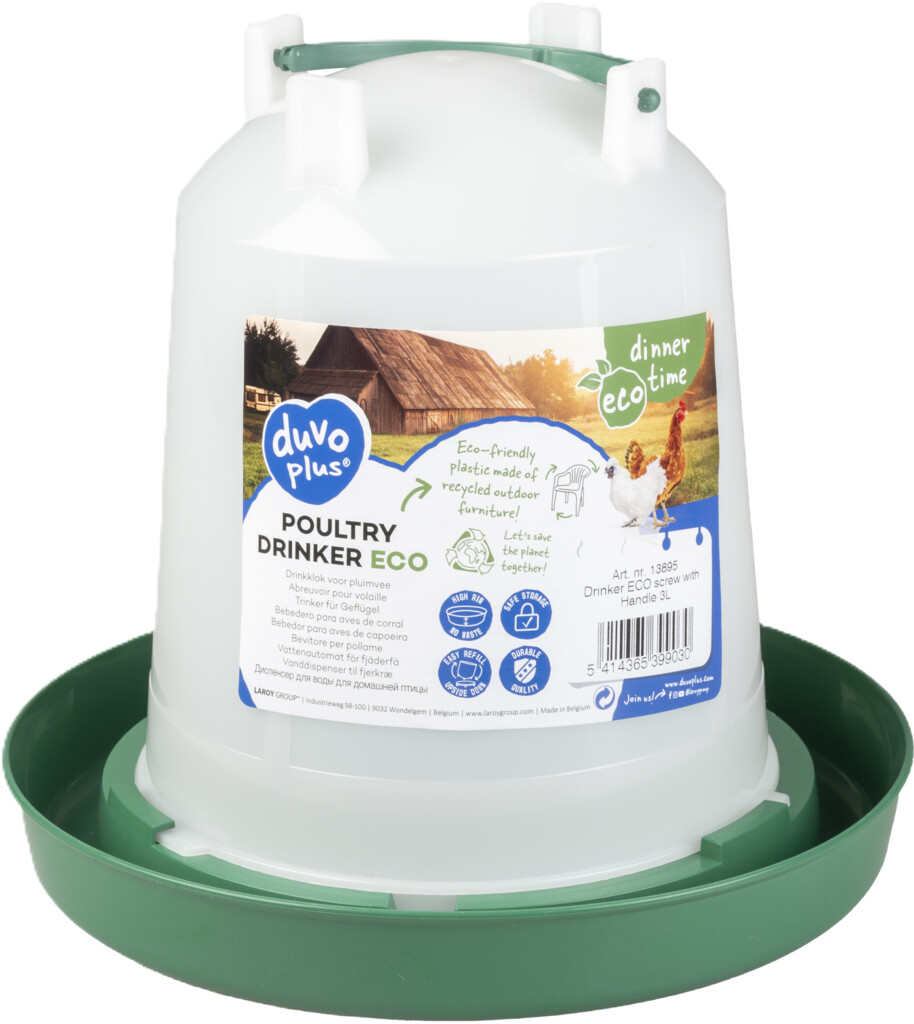 Drinkklok ECO schroef met handvat 3L