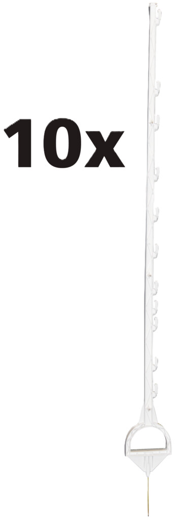 Duopack stijgbeugelpaal 1,55m wit (2x5)