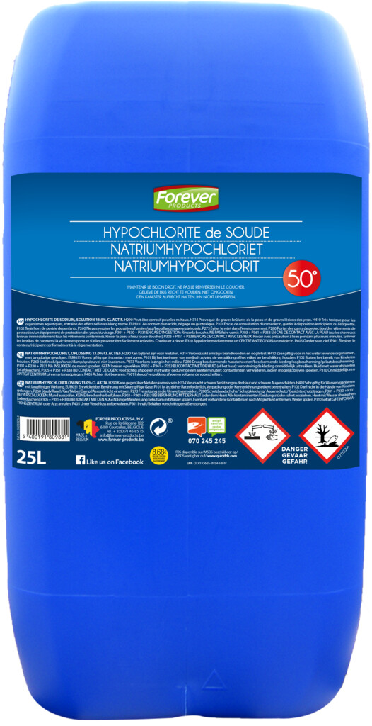 Natriumhypochloriet 25L Natriumhypochloriet 25L