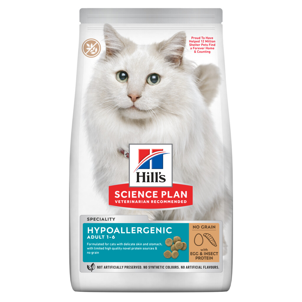 SP Hypoallergenic - Croquettes pour Chat Adulte à l'Oeuf et aux Protéines d'Insectes 1,5kg
