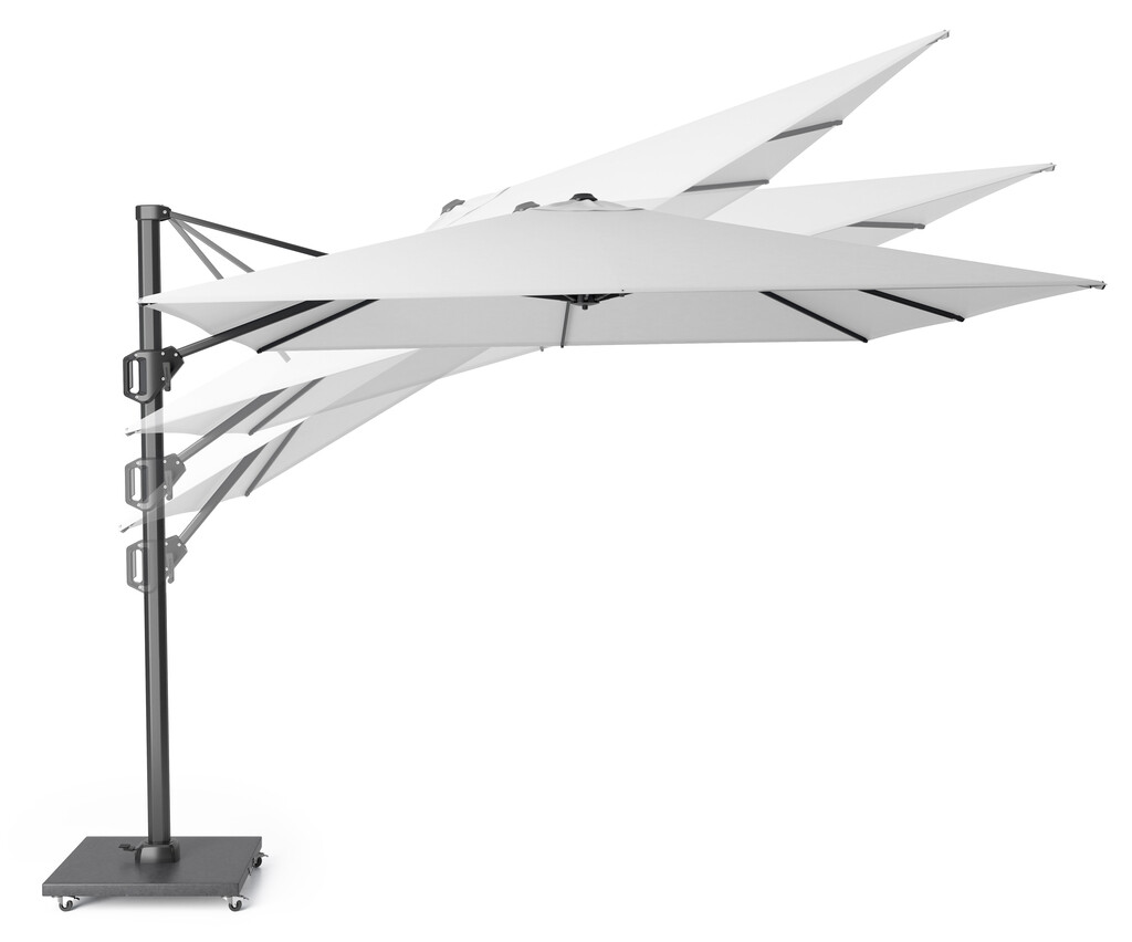 Parasol flottant Challenger T1 3,0 x 3,0 m - Structure Anthracite/Tissu Taupe