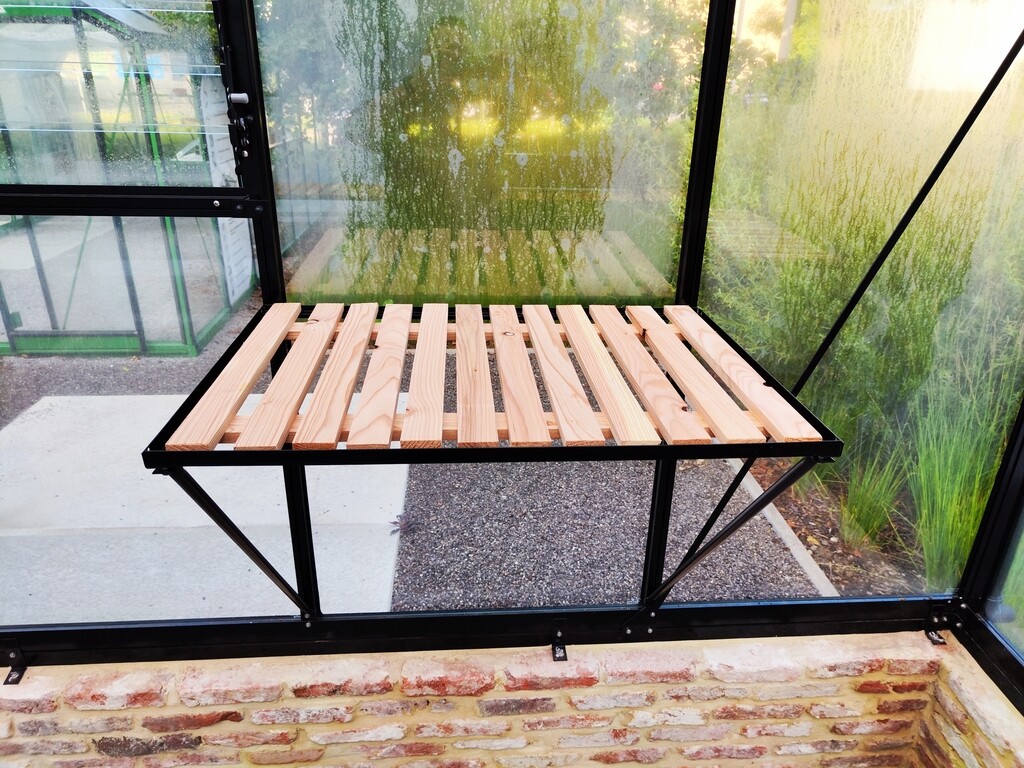 Table de travail universelle avec insert en bois 1 fenêtre 71,5 x 52 cm - ral9005