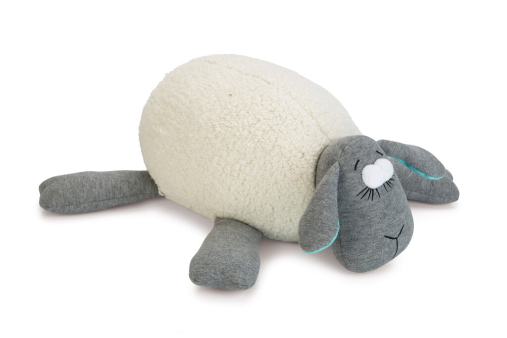 Jouet Peluche Chiot Heartbeat Blanc/Gris