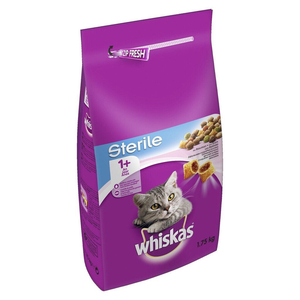 Kattenbrokken sterile adult zalm 1,75kg Kattenbrokken sterile adult zalm 1,75kg