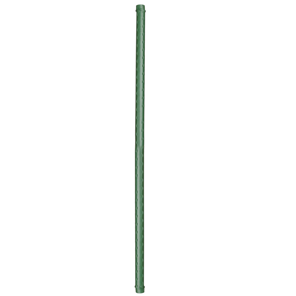 Tuteur droit acier plastifié vert cranté - h180 cm x ø16 mm