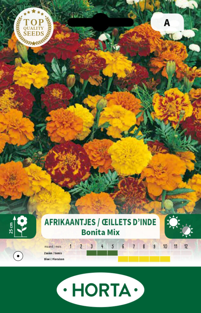 Tagetes dubbele Bonita gemengd