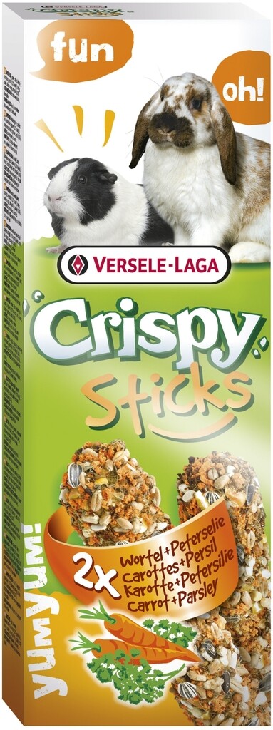 Sticks Lapins-Cobayes Carottes & Persil - 2 pièces 110g Sticks Lapins-Cobayes Carottes & Persil - 2 pièces 110g