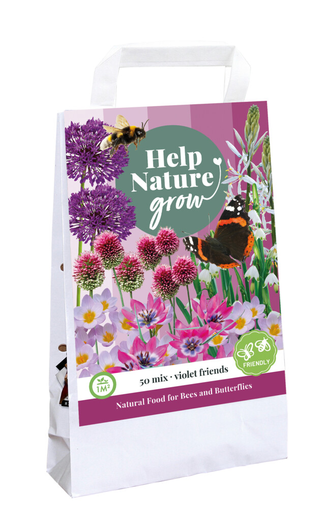 X 1 Sac Violet Friends 'Help Nature Grow'