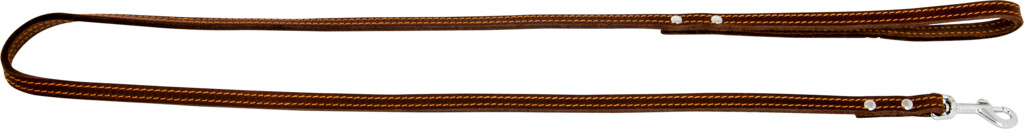 Laisse Longue Cuir Gras Brun 180x1,8 cm