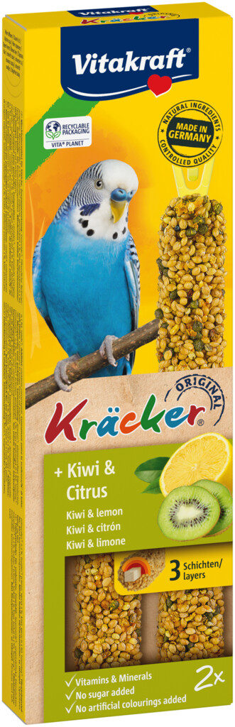 Kräcker® Original perruche kiwi et citron 2 pièces Kräcker® Original perruche kiwi et citron 2 pièces