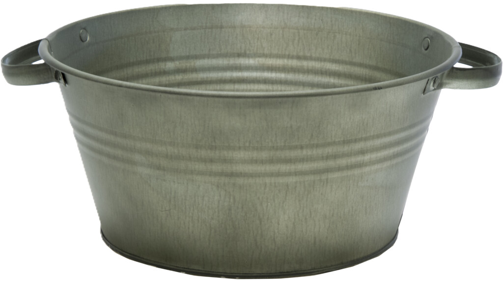 Pot laag zink vintage groen Ø26