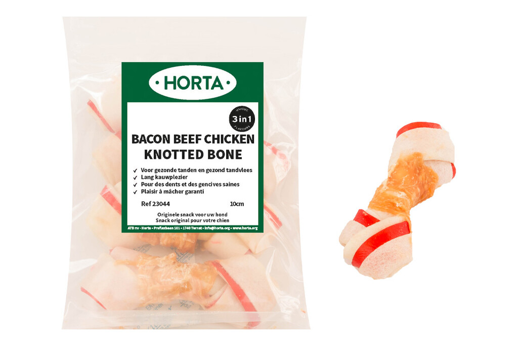 BC Knotted bone 10cm 4 stuks