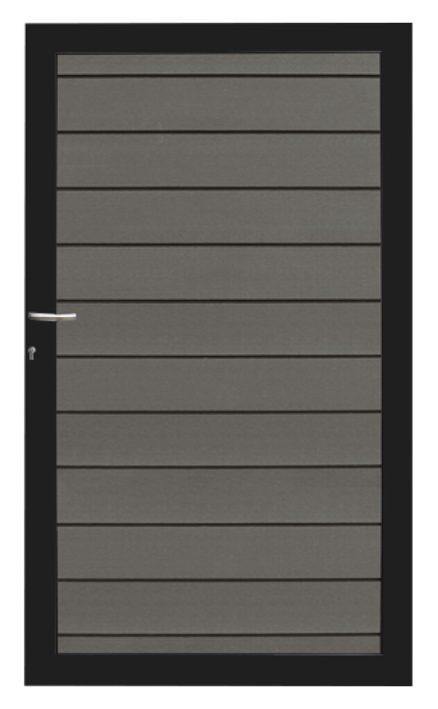Tuinpoort Curtis 100 x 180 cm aluminium/zwart, enkel andere draairichting