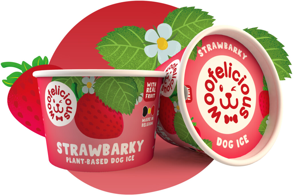 Strawbarky hondenijsje 100ml