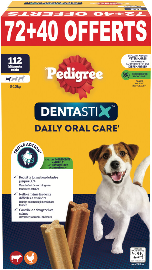 Dentastix klein 72 + 40 promopack