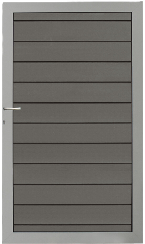 Tuinpoort Curtis 100 x 180 cm aluminium/zwart, enkel andere draairichting