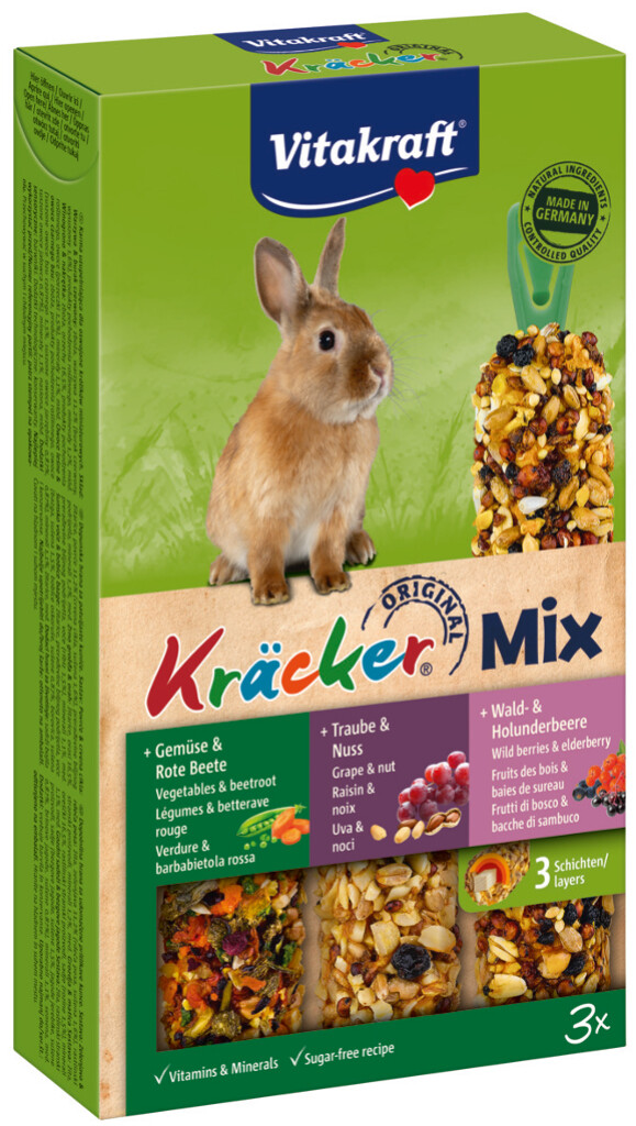 Kräcker® Trio-Mix Konijn met groente/noot/bosbessen Kräcker® Trio-Mix Konijn met groente/noot/bosbessen
