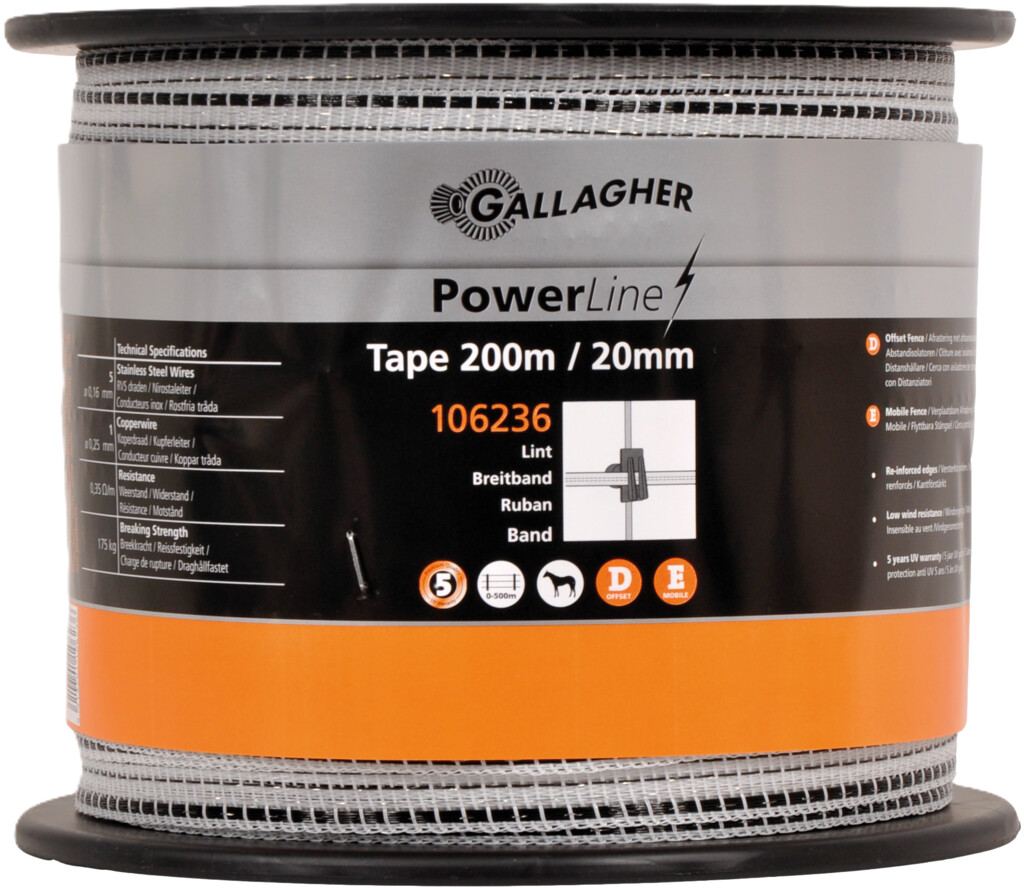 Powerline lint 20mm wit 200m