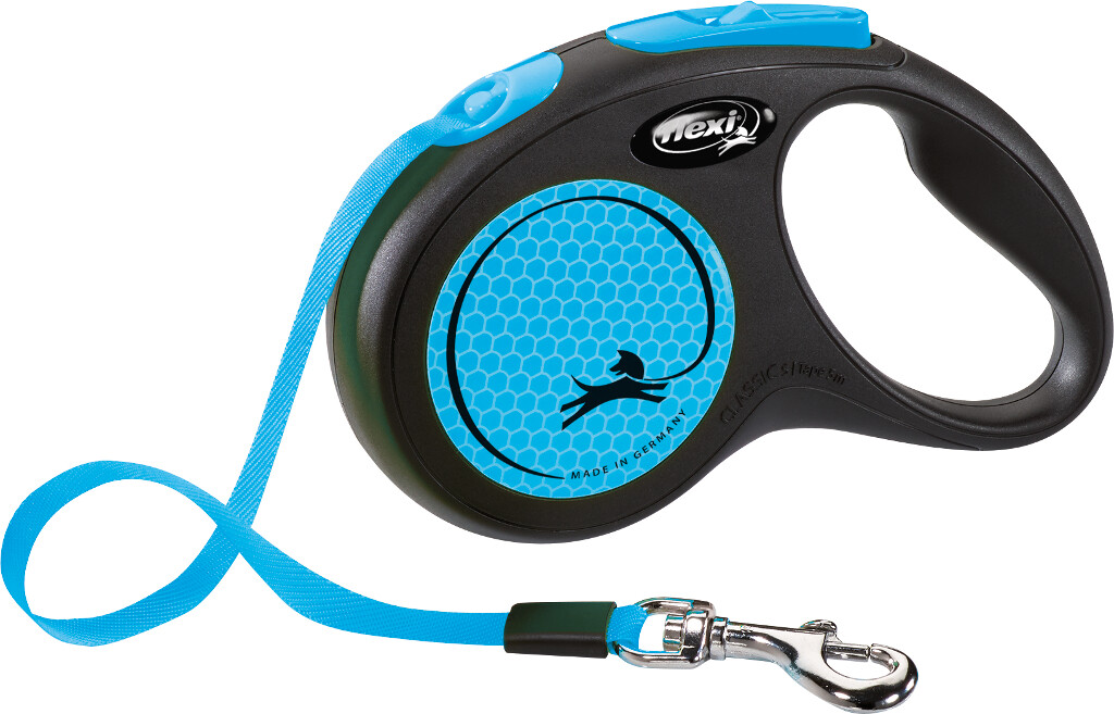 Laisse New Neon Sangle Bleu S 5 m
