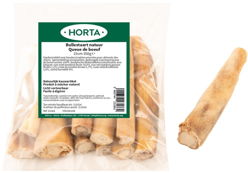 Bullestaart natuur 15cm 350g