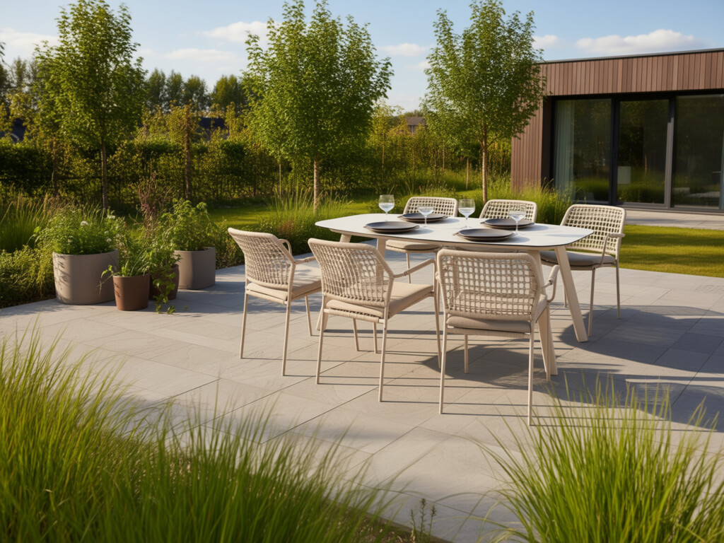 Table à manger Manolo avec chaises empilables Barista